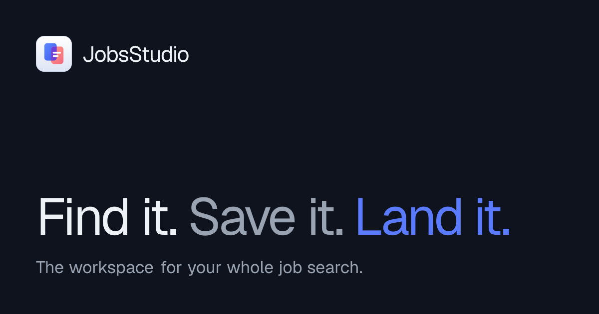 ATS Resume Builder & PDF Export · JobsStudio